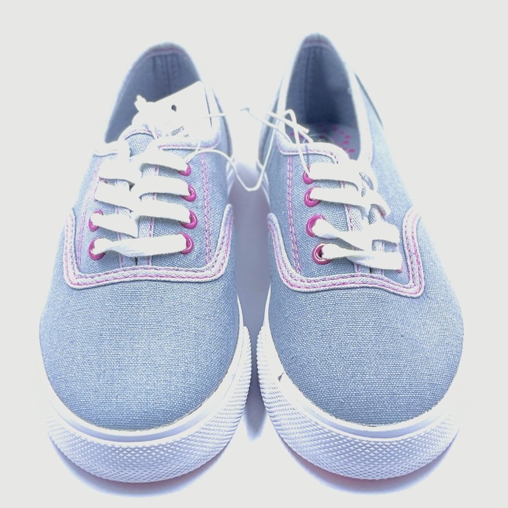 Xhilaration Girls Halyn Canvas Grey‎ Boat Shoe Size 13M New